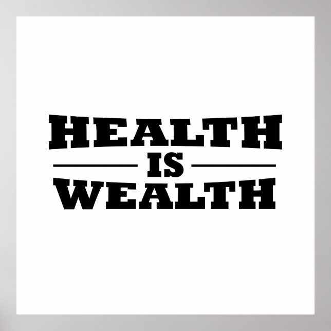 Poster La santé est richesse (Devant)