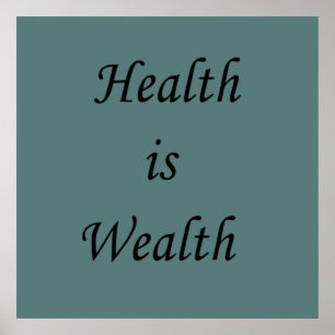 Poster La santé est richesse citations motivationnelles p