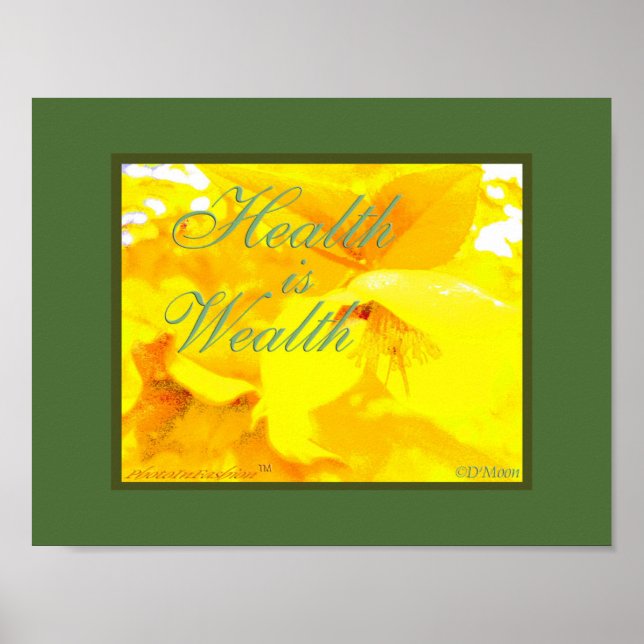 Poster "La santé est richesse" Imprimer (Devant)