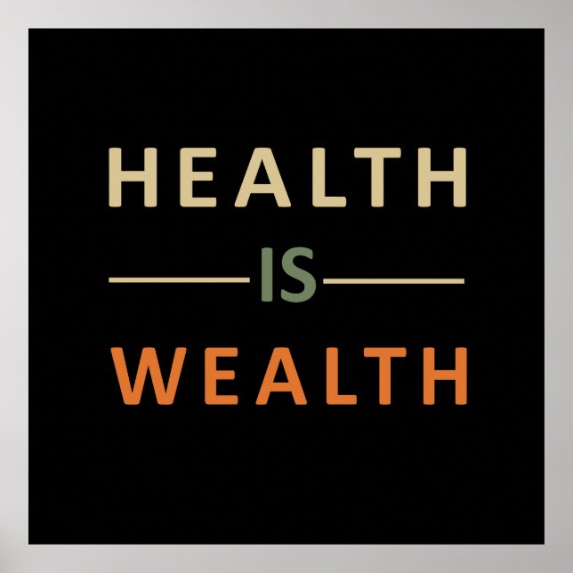 Poster la santé est une richesse (Devant)