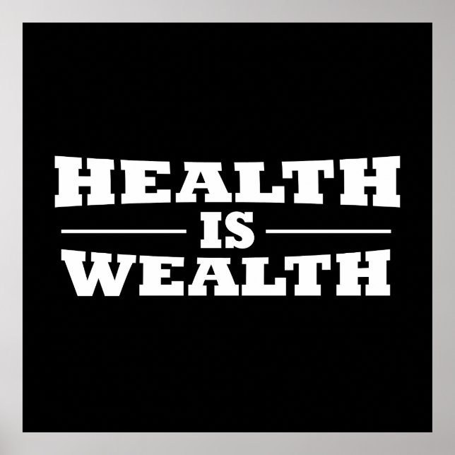 Poster la santé est une richesse (Devant)