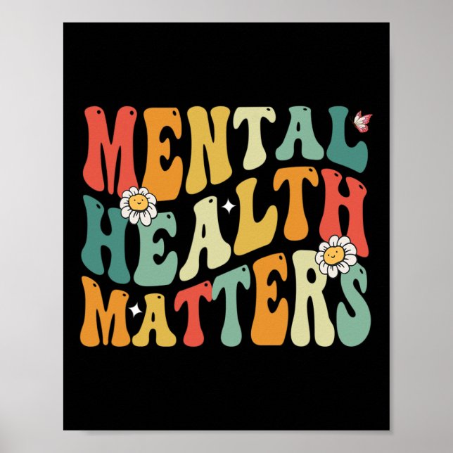 Poster La santé mentale super est importante Maladie céré (Devant)