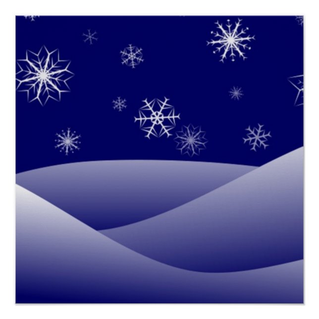POSTER LA SCÈNE DE NEIGE D'HIVER (Devant)