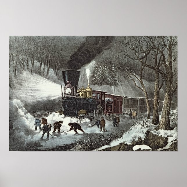 Poster La scène ferroviaire américaine, 1871 (Devant)