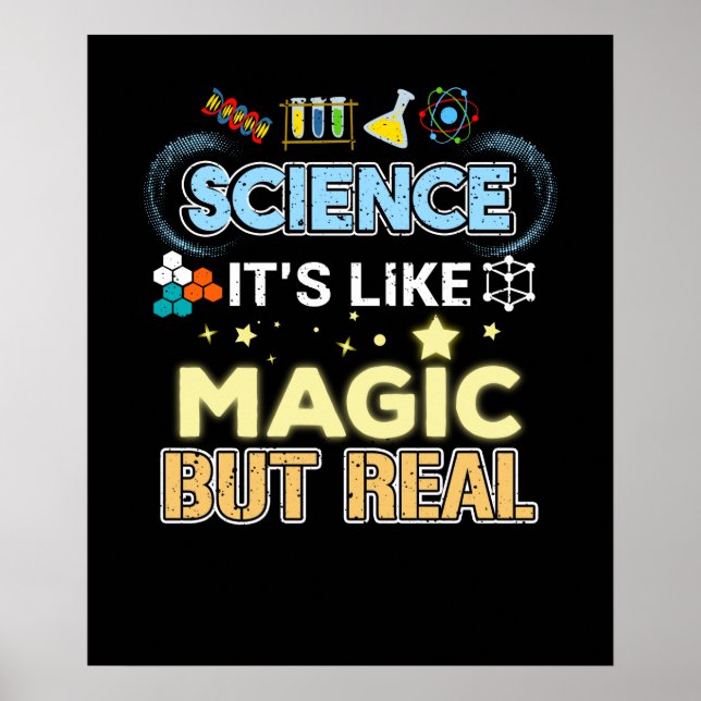 Poster La Science C'Est Comme La Magie Mais Vraiment Mign (Devant)