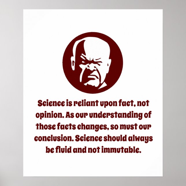 Poster La Science Dépend Des Faits - La Sagesse (Devant)