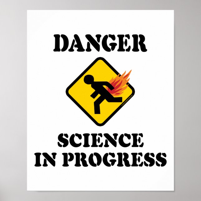 Poster La science en danger en cours - Flamme Humour de p (Devant)