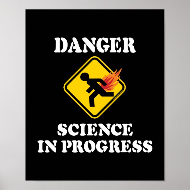 Poster La science en danger en cours - Flamme Humour de p (Devant)