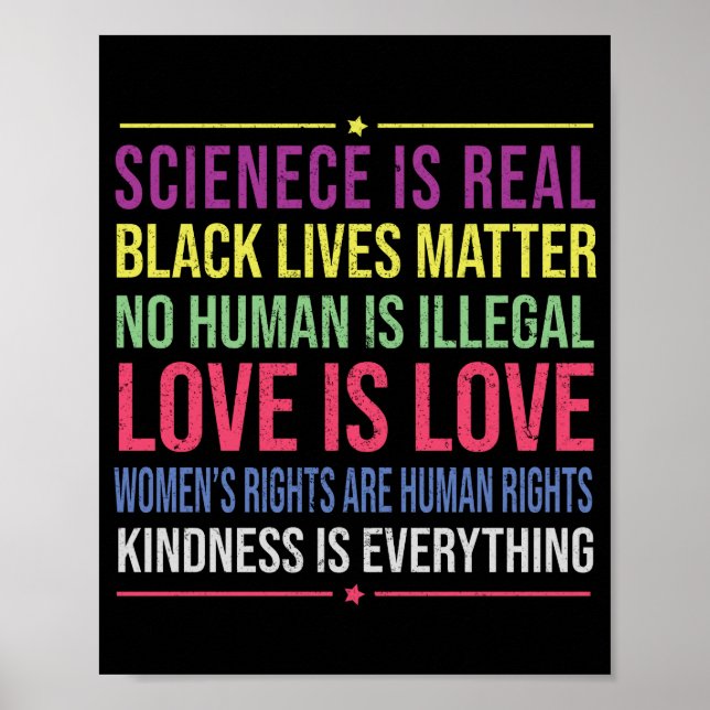 Poster La science est la vraie matière de vie noire (Devant)
