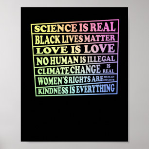 Poster La science est réelle - Vies noires - L'amour est 