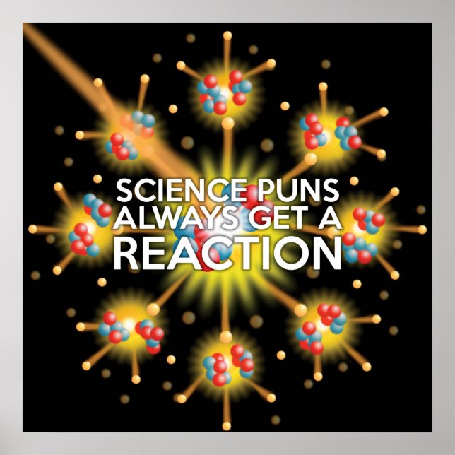 POSTER LA SCIENCE PUNS OBTIENT TOUJOURS UNE RÉACTION (Devant)