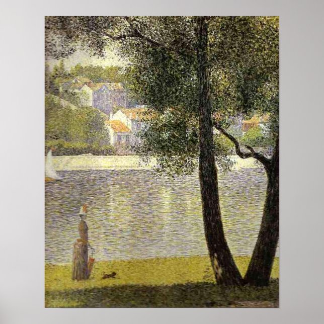 Poster La Seine a Courbevoie de Seurat (Devant)