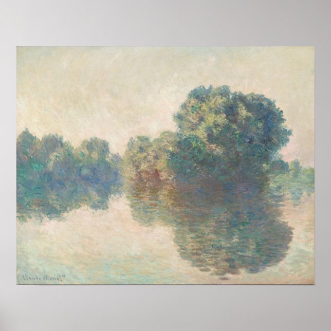 Poster La Seine à Giverny (1897) par Claude Monet (Devant)