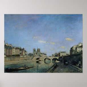 Poster La Seine et Notre Dame à Paris, 1864