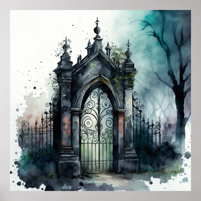 Poster La série de portes du cimetière gothique Design 11 (Devant)