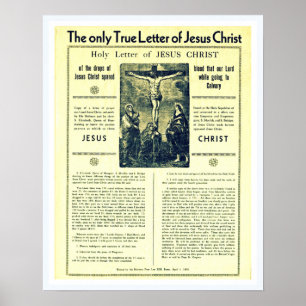 Poster La Seule véritable Lettre de Jésus-Christ