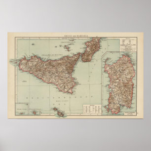 Poster La Sicile, Sardaigne