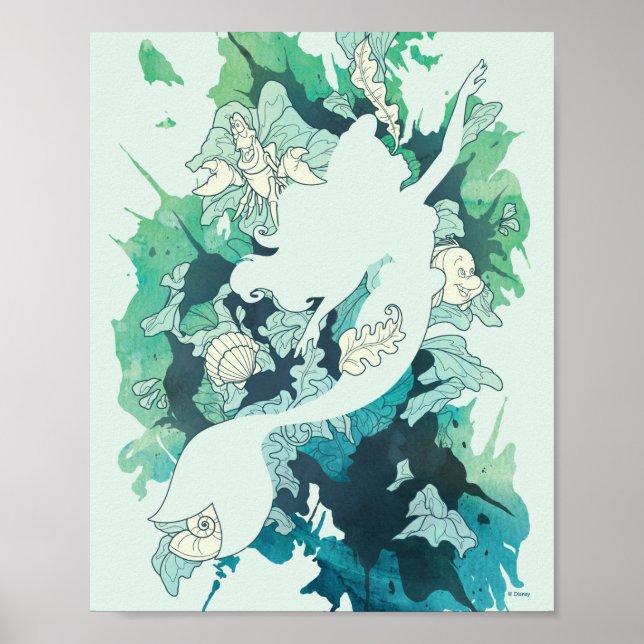 Poster La Silhouette De Petite Sirène (Devant)