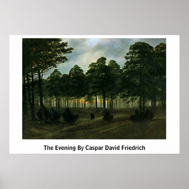 Poster La Soirée De Caspar David Friedrich (Devant)