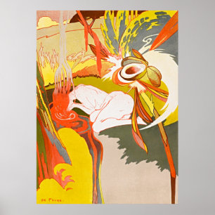 Poster La Source du mal - Art Nouveau Femme Fatale