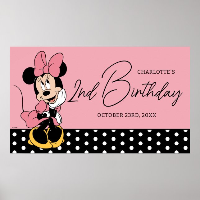 Poster La souris Minnie de Disney | Anniversaire de la fi (Devant)