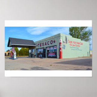 Poster La station commerciale, Route 66, Tucumcari, Nouve