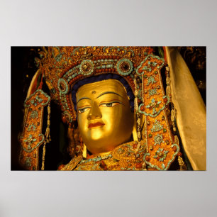Poster La statue de Bouddha Jowo dorée, temple de Jokhang