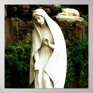 Poster La statue du jardin de la Vierge Marie