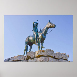 Poster La statue du Scout vue de face, Kansas City, Misso