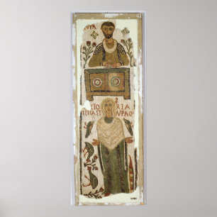 Poster La stèle funéraire d'un banquier et de sa fille