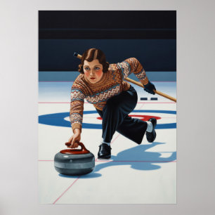 POSTER LA STRATÈGE DU CURLING