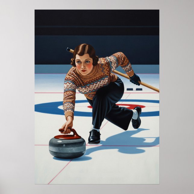 POSTER LA STRATÈGE DU CURLING (Devant)