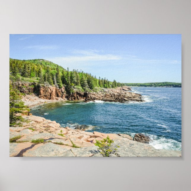 Poster La superbe côte rocheuse de l'Acadie dans le Maine (Devant)