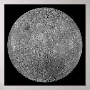 Poster La surface du côté lointain de la lune de la terre