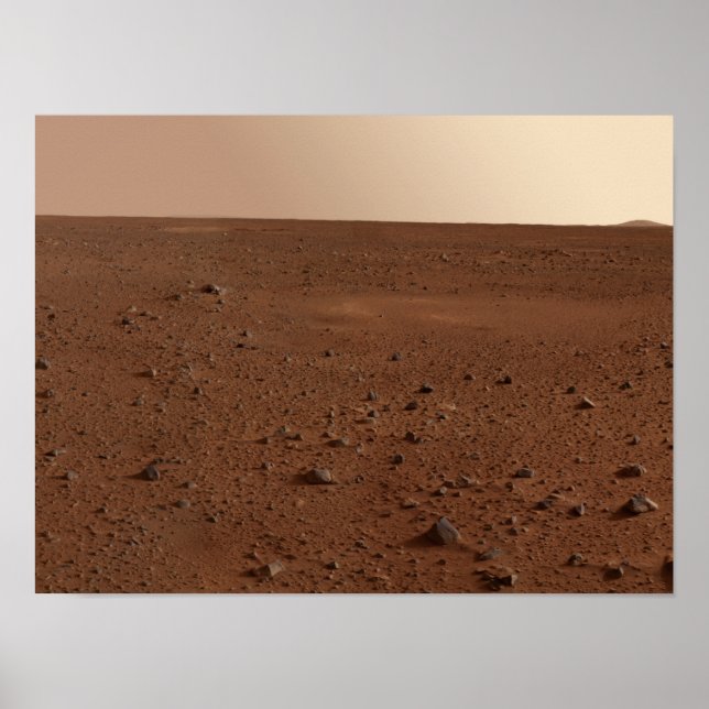 Poster La surface rocheuse de Mars (Devant)