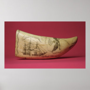 Poster La Susan sur la côte du Scrimshaw japonais