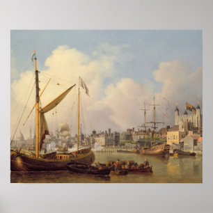 Poster La Tamise et la tour de Londres censément sur t