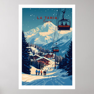 Poster La Tania Wall Art Ski Print 1