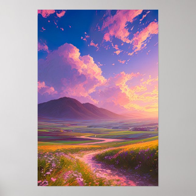 Poster La Tapisserie de la nature au coucher du soleil (Devant)