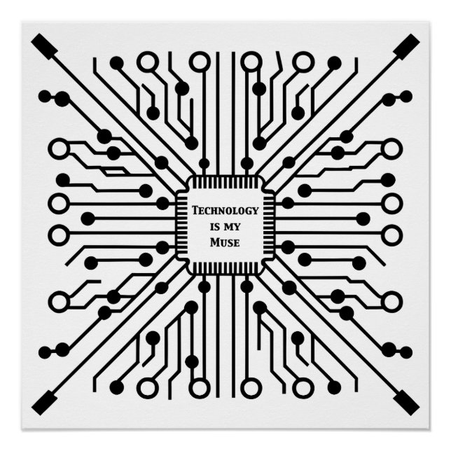 Poster La technologie est ma muse (Devant)