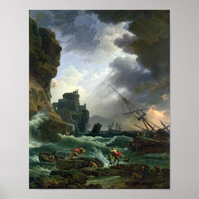 Poster La tempête, 1777 (Devant)
