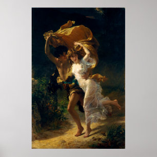 Poster La tempête de Pierre Auguste Cot (1880)