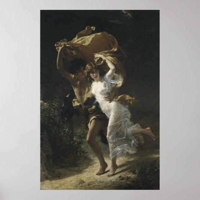 Poster La tempête Pierre-Auguste Cot 1880 (Devant)