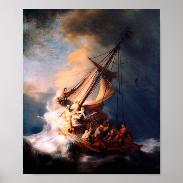 Poster La tempête sur la mer de Galilée (Devant)