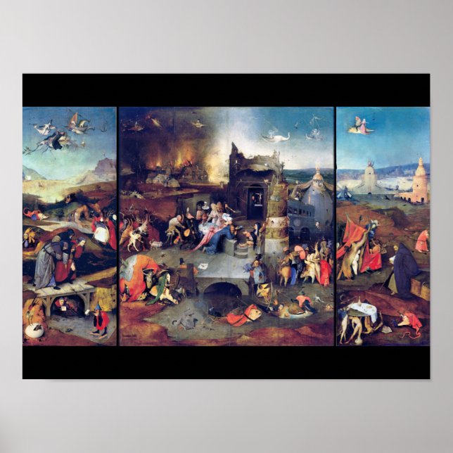 Poster La tentation de Saint Antoine, Bosch (Devant)
