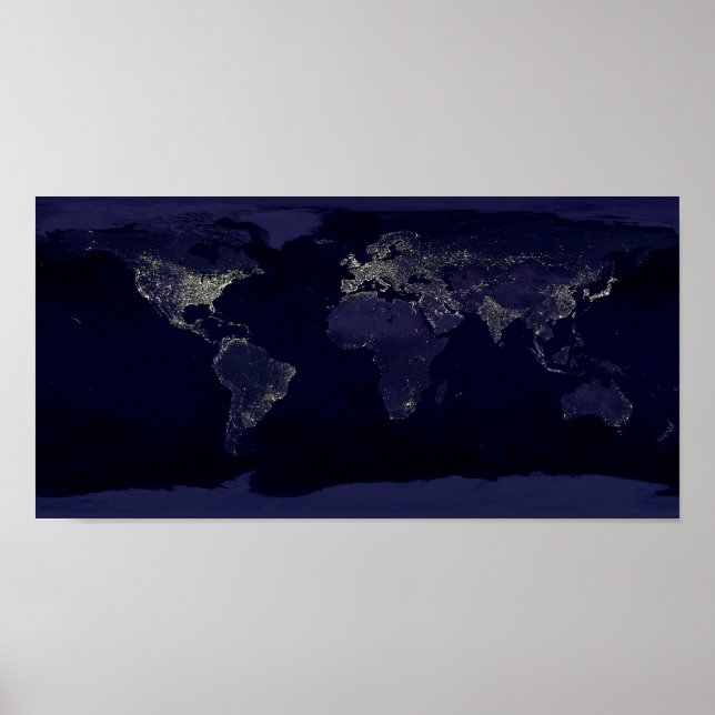 Poster La Terre à la nuit (Devant)