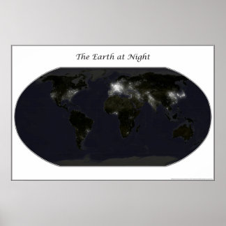 Poster La Terre de nuit