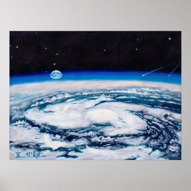 Poster La Terre d'une hauteur de rotation : Imprimer (Devant)