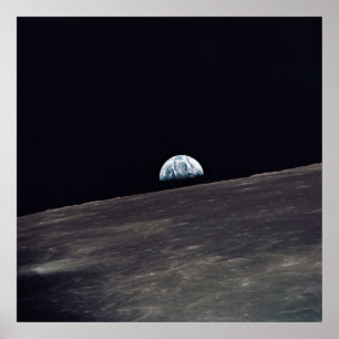 Poster La Terre se lève au-dessus de la Lune vue par Apol