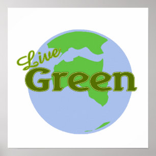 Poster la terre verte vivante de planète
